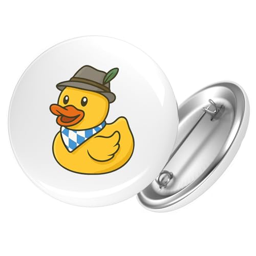 Huuraa Button Quietscheente Bayern Gummiente Oktoberfest Geschenk Größe 25mm Quietscheente Bayern Geschenkidee von Huuraa