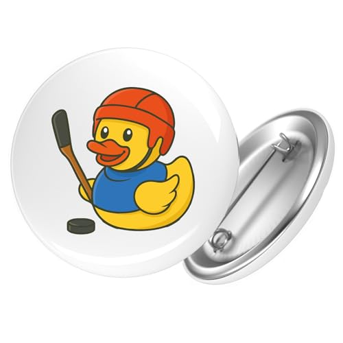 Huuraa Button Quietscheente Eishockey Gummiente Hockey Geschenk Größe 25mm Quietscheente Eishockey Geschenkidee von Huuraa