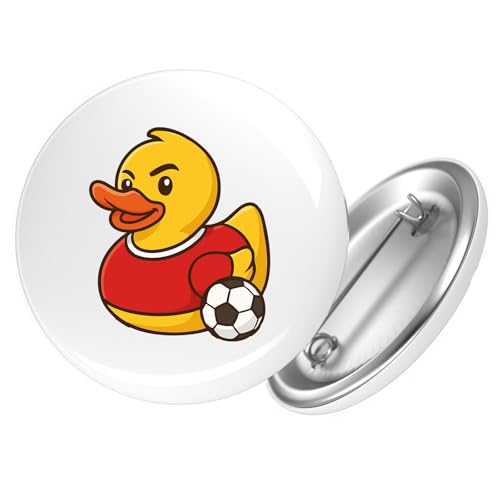 Huuraa Button Quietscheente Fußballer Gummiente Fussballspieler Geschenk Größe 25mm Quietscheente Fußballer Geschenkidee von Huuraa