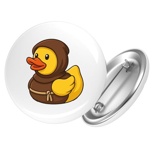 Huuraa Button Quietscheente Mönch Gummiente Kloster Geschenk Größe 25mm Quietscheente Mönch Geschenkidee von Huuraa