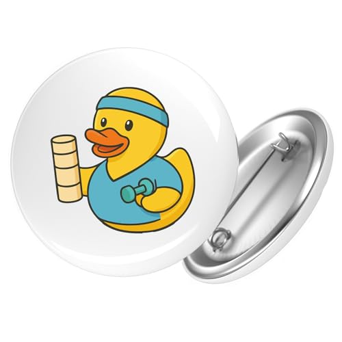 Huuraa Button Quietscheente Physiotherapie Comic Gummiente Geschenk Größe 25mm Quietscheente Physiotherapie Geschenkidee von Huuraa