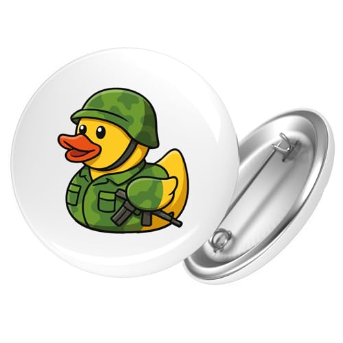 Huuraa Button Quietscheente Soldat Gummiente Bundeswehr Geschenk Größe 25mm Quietscheente Soldat Geschenkidee von Huuraa