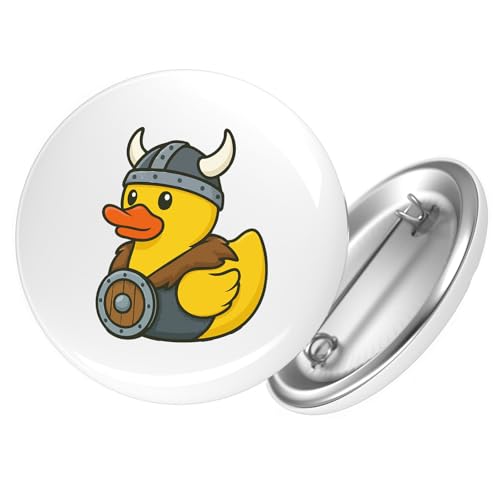 Huuraa Button Quietscheente Wikinger Gummiente Viking Geschenk Größe 25mm Quietscheente Wikinger Geschenkidee von Huuraa