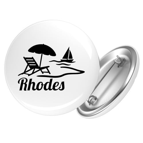 Huuraa Button Rhodes Griechenland Geschenk Größe 25mm Rhodes Geschenkidee von Huuraa