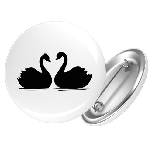 Huuraa Button Schwan Pärchen Geschenk Größe 25mm Schwan Geschenkidee Huuraa Button Schwan Pärchen Geschenk Größe 25mm Schwan Geschenkidee von Huuraa