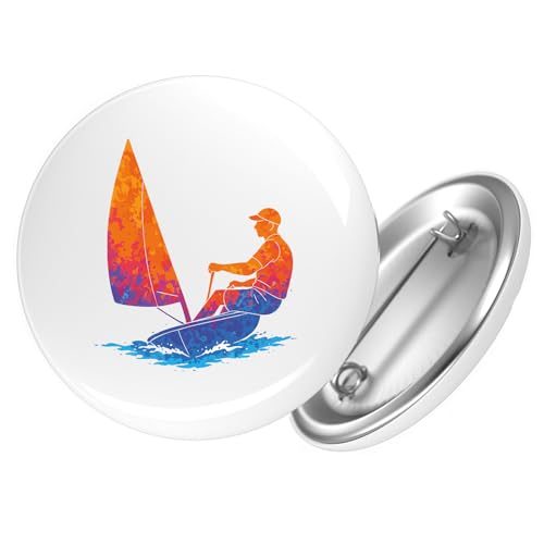 Huuraa Button Segeln bunte Silhouette Geschenk Größe 25mm Segeln Geschenkidee von Huuraa