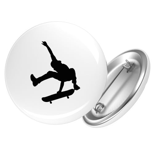 Huuraa Button Skateboarden Silhouette Geschenk Größe 25mm Skateboarden Geschenkidee von Huuraa