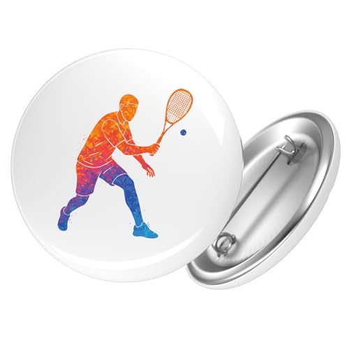 Huuraa Button Squash bunte Silhouette Geschenk Größe 25mm Squash Geschenkidee von Huuraa