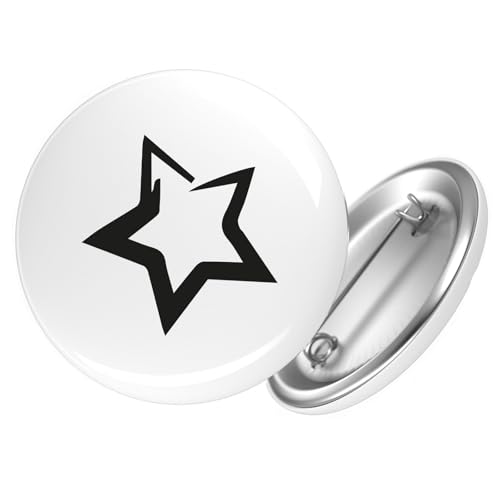 Huuraa Ansteckbutton Stern Star Geschenk Größe 59mm Stern Accessoire von Huuraa
