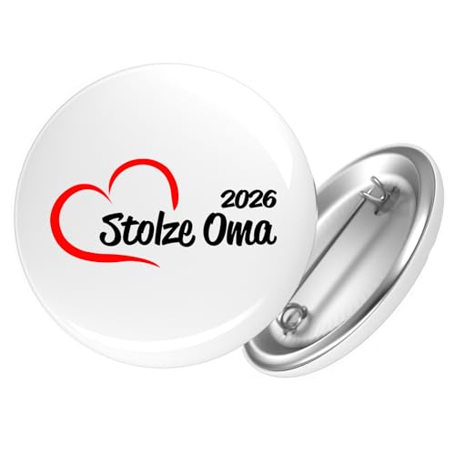 Huuraa Button Stolze Oma 2026 Herz Geschenk Größe 25mm Stolze Oma Geschenkidee Huuraa Button Stolze Oma 2026 Herz Geschenk Größe 25mm Stolze Oma Geschenkidee von Huuraa