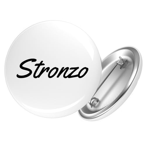 Huuraa Button Stronzo italienisch Schriftzug Geschenk Größe 25mm Anstecker Stronzo Geschenkidee von Huuraa