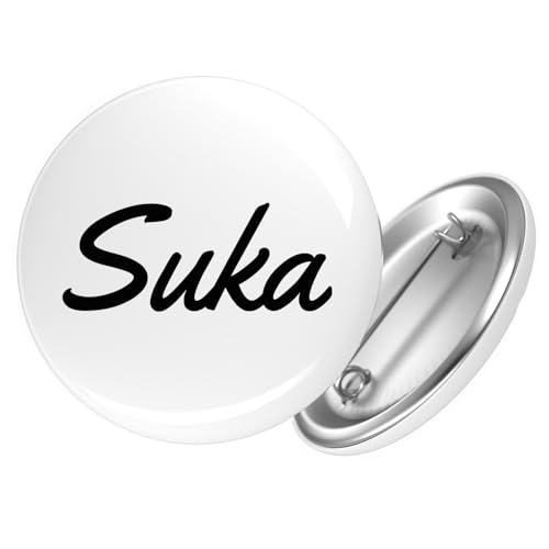 Huuraa Button Suka russisch Schriftzug Geschenk Größe 25mm Anstecker Suka Geschenkidee Huuraa Button Suka russisch Schriftzug Geschenk Größe 25mm Anstecker Suka Geschenkidee von Huuraa