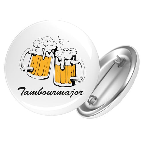 Huuraa Button Tambourmajor Spielmannszug Geschenk Größe 25mm Tambourmajor Geschenkidee von Huuraa