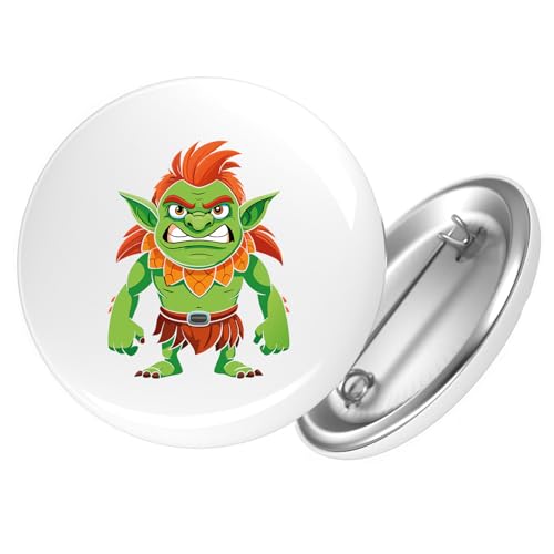 Huuraa Button Troll Fabelwesen Geschenk Größe 25mm Troll Geschenkidee von Huuraa