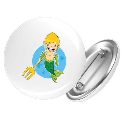 Huuraa Button Wassermann Fabelwesen Geschenk Größe 25mm Wassermann Geschenkidee von Huuraa