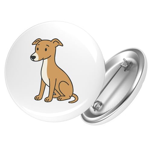 Huuraa Button Whippet Comic Whippi Geschenk Größe 25mm Whippet Geschenkidee von Huuraa