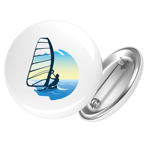 Huuraa Button Windsurfer Surfen Geschenk Größe 25mm Windsurfer Geschenkidee von Huuraa