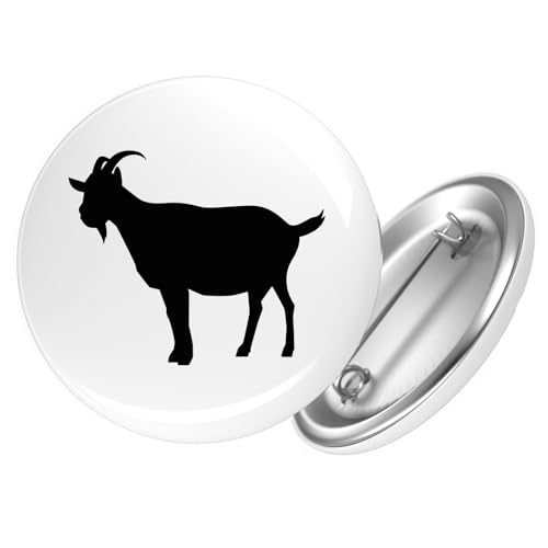 Huuraa Button Ziege Silhouette Geschenk Größe 25mm Anstecker Ziege Geschenkidee Huuraa Button Ziege Silhouette Geschenk Größe 25mm Anstecker Ziege Geschenkidee von Huuraa