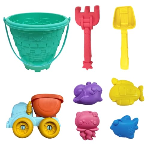 Beach Sand Toys Set, Beach Bucket and Spade Kit, 8.07x8.86in Sandbox Tools, Portable Castle Building Supplies, Toddler, Kids, Perfect for Family Outings Beach Sand Toys Set, Beach Bucket and Spade Kit, 8.07x8.86in Sandbox Tools, Portable Castle Building Supplies, Toddler, Kids, Perfect for Family Outings von Huvqianu