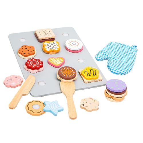 Cookie Play Food Set, Pretend Bakery Food, Wooden Materials, Cute Dessert Playset, Portable Learning Aids for Enhance Hands- Ability, 11.61x8.5x1.26 inches Cookie Play Food Set, Pretend Bakery Food, Wooden Materials, Cute Dessert Playset, Portable Learning Aids for Enhance Hands- Ability, 11.61x8.5x1.26 inches von Huvqianu