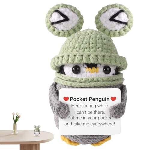 Cute Penguin Pocket Hug Doll, Mini Positive Message Toy, Animal Plush Keepsake Gift, Uplifting Sentiment Card, for Kids, Adults, Family, Friends, reassuring Token Cute Penguin Pocket Hug Doll, Mini Positive Message Toy, Animal Plush Keepsake Gift, Uplifting Sentiment Card, for Kids, Adults, Family, Friends, reassuring Token von Huvqianu
