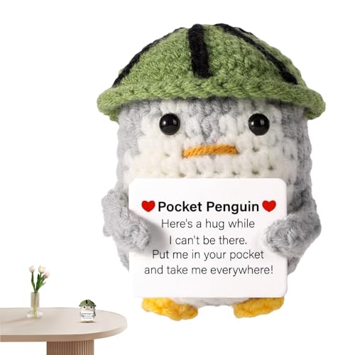 Cute Penguin Pocket Hug Doll, Mini Positive Message Toy, Animal Plush Keepsake Gift, Uplifting Sentiment Card, for Kids, Adults, Family, Friends, reassuring Token Cute Penguin Pocket Hug Doll, Mini Positive Message Toy, Animal Plush Keepsake Gift, Uplifting Sentiment Card, for Kids, Adults, Family, Friends, reassuring Token von Huvqianu