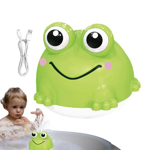 Frog Baby Bath Toy, Sprinkler Water Fountain, 4.41 Inch Flashing Colorful Lights, Safe and Fun, Automatic Sensor Baby Shower Toy for Washing Time, Pool Play von Huvqianu