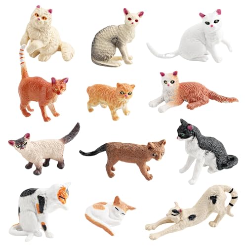 Huvqianu Cat Figurines Set, Kitten Cat Cake Decor, Playful Kitten Statues for Learning, Ideal for Pussycat Lovers, for Christmas and Birthdays, Assorted Huvqianu Cat Figurines Set, Kitten Cat Cake Decor, Playful Kitten Statues for Learning, Ideal for Pussycat Lovers, for Christmas and Birthdays, Assorted von Huvqianu