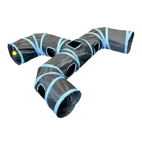 Huvqianu Cat Toy Tunnel, Foldable Interactive Tube Game with Crinkle Texture, Fun Hideaway Passage for Kittens, Puppies, and Rabbits, Ideal to Indoor Play & Pet Enrichment von Huvqianu