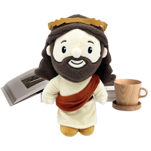 Huvqianu Gefüllte Jesus Plüschpuppe | Religiöses Kuscheltier Jesus - Sammelbares Kuscheliger Begleiter Andenken Für Jugendliche Mädchen Freunde von Huvqianu