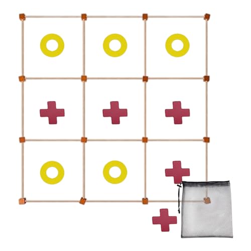 Huvqianu Giant Outdoor Game, Yard Lawn Activity, 35.43x35.43in Educational Kids Toy, Hand-Eye Coordination Builder, Authentic Learning Tool for Backyard Carnival Family Camping Birthday Use von Huvqianu