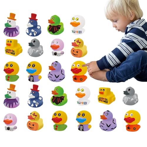 Huvqianu Halloween-Gummiente, verschiedene Gummienten, Duschente, verschiedene Schwimmer, Kinder, Halloween für , Mädchen, für Kinder, Partygeschenke, Trick von Huvqianu
