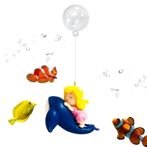 Huvqianu Little Diver Aquarium-Dekoration, schöne Aquarium-Dekoration, schwimmender Anhänger, Betta-Fischspielzeug, Cartoon, Aquarium-Ornamente, Spielzeug von Huvqianu