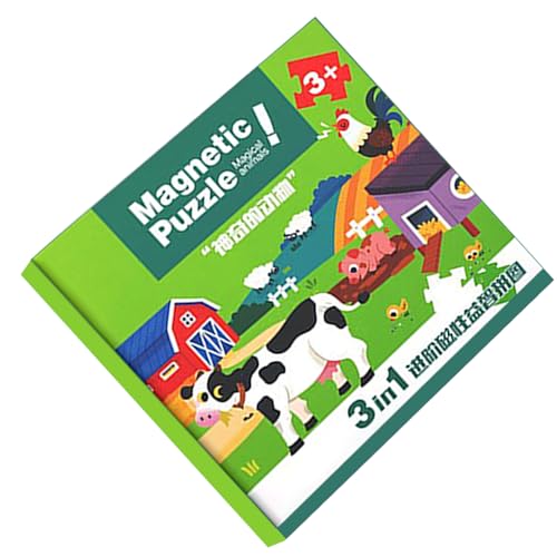 Huvqianu Magnetpuzzle - Kleinkindspielzeug Puzzle-Buch mit Lernaktivitäten,Reisespiele Für Auto Geburtstag Kindergarten Vorschule Entwicklung - Auto Flugzeug von Huvqianu