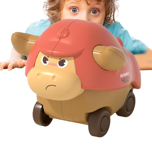 Huvqianu Pull Back Toy Car, Calf Shape Racing Vehicle, 2.36x2.76in Friction Powered Playset, Push and Go Plaything Trucks, Fun Pull Back Cars for Kids Aged 2-6, Ideal for Active von Huvqianu