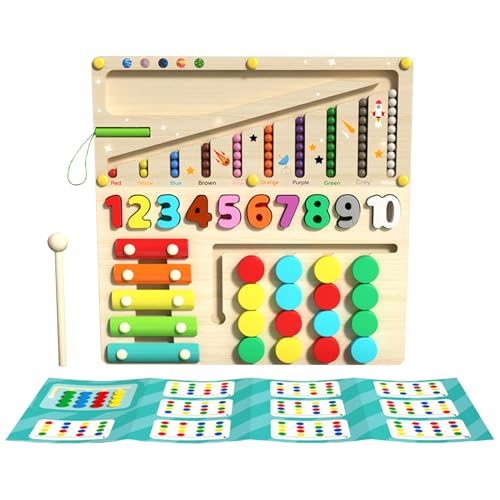 Huvqianu Shape Sorter, Color Sorting Toys, 11.61x11.61in Wooden Interactive Learning Game, Authentic Preschool Educational Design, Sensory Number Matching for Toddler Kid Boys Girls Huvqianu Shape Sorter, Color Sorting Toys, 11.61x11.61in Wooden Interactive Learning Game, Authentic Preschool Educational Design, Sensory Number Matching for Toddler Kid Boys Girls von Huvqianu
