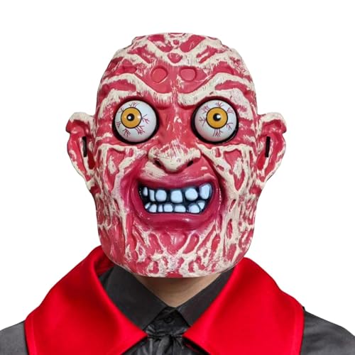 Huvqianu Skelett Gesichtsbedeckung | Gruselige Kopfbedeckung Explosive Augen Gruselige Gesichtsbedeckung - Halloween Performance Requisiten Kostüm Zubehör für Karneval Cosplay Partys Huvqianu Skelett Gesichtsbedeckung | Gruselige Kopfbedeckung Explosive Augen Gruselige Gesichtsbedeckung - Halloween Performance Requisiten Kostüm Zubehör für Karneval Cosplay Partys von Huvqianu