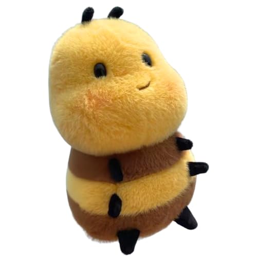Huvqianu Stofftier,Honigbiene Kuscheltier | Dekoratives Schmuse-Kissen Sammelfigur Geschenk für Kinder Mädchen Geburtstag Weihnachtsfest Feiertage von Huvqianu