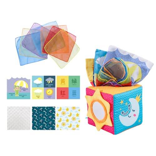 Huvqianu Tissue Cube Toy, Soft Crinkle Sensory Toy, 4.72in Early Development Activities, Safety Material, Tissue Box Toys for Kids Ages 0-2, Educational Learning Tool Huvqianu Tissue Cube Toy, Soft Crinkle Sensory Toy, 4.72in Early Development Activities, Safety Material, Tissue Box Toys for Kids Ages 0-2, Educational Learning Tool von Huvqianu