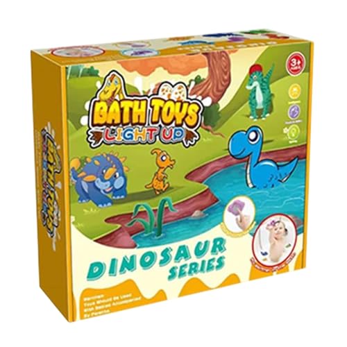 Light Up Dinosaur Bath Toys, 6X Floating Water Bath Tub Shower Pool Toy Set, Colorful PVC Dinosaur for Kids, , Boys Girls, Material Fun Light Upfeature, 17x13x5cm von Huvqianu