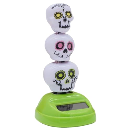 Skull Bobble Toy, Car Solar Toys, 3.94in Halloween Vehicle Decor, Weather Resistant Design, No Battery Needed, Swinging Skull Head Figures for Dashboard, Bedroom, Window Display Skull Bobble Toy, Car Solar Toys, 3.94in Halloween Vehicle Decor, Weather Resistant Design, No Battery Needed, Swinging Skull Head Figures for Dashboard, Bedroom, Window Display von Huvqianu