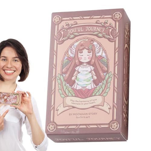 Tarot Cards - Joyful Journe Oracle Deck für Anfänger und Erwachsene, Brettspielstil mit spiritueller Einsicht, Glückskarte für Party, Lounge, Feier, 4.06x2,36 Zoll Tarot Cards - Joyful Journe Oracle Deck für Anfänger und Erwachsene, Brettspielstil mit spiritueller Einsicht, Glückskarte für Party, Lounge, Feier, 4.06x2,36 Zoll von Huvqianu