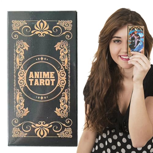 Tarotkarten, Anime-inspiriertes 78-Blatt-Tarot-Deck, Wahrsager-Tarotkarten, Anfänger und Sammler, Teamaktivitäten, Versammlungen, Camping, einzigartiger Kunststil, Kartenstock, tragbar Tarotkarten, Anime-inspiriertes 78-Blatt-Tarot-Deck, Wahrsager-Tarotkarten, Anfänger und Sammler, Teamaktivitäten, Versammlungen, Camping, einzigartiger Kunststil, Kartenstock, tragbar von Huvqianu