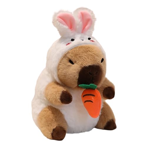 Huxibai Capibara Plüschpuppe | Süße Plüschpuppe von Capibara, dekoratives Kissen für Zuhause zum Valentinstag Kindertag von Huxibai