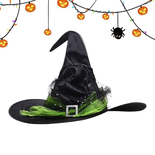 Huxibai Hexenhüte Für Damen | Damen Hexenhut Halloween,Originelle Festdekoration Für Innen Außen Gartenbereich Maskenball von Huxibai