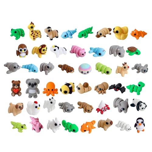 Huxibai Kleine Tierfiguren - Flexible Tierfiguren Fidget Spielzeug Mehrere Stücke - 3D-gedruckte Flexible Fidget Figuren Für Erwachsene Und Kinder Geschenkideen Zuhause Dekoration Huxibai Kleine Tierfiguren - Flexible Tierfiguren Fidget Spielzeug Mehrere Stücke - 3D-gedruckte Flexible Fidget Figuren Für Erwachsene Und Kinder Geschenkideen Zuhause Dekoration von Huxibai