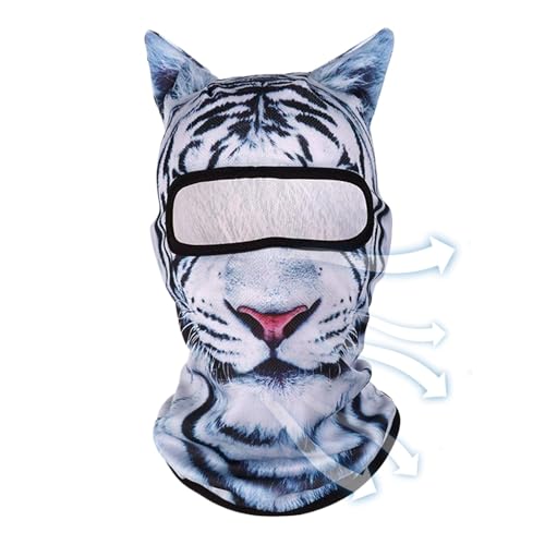 Huxibai Scheines Gesicht Maskeraden, Katzengesichtsabdeckung,Atmungsaktives 3D -leichter Tiergesichtsschutz mit Ohren - Lustige Ski -Maskeraden für Musikfestivals Huxibai Scheines Gesicht Maskeraden, Katzengesichtsabdeckung,Atmungsaktives 3D -leichter Tiergesichtsschutz mit Ohren - Lustige Ski -Maskeraden für Musikfestivals von Huxibai