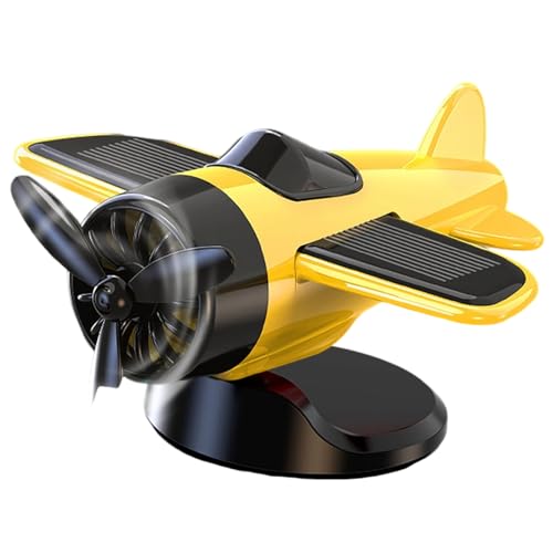 Huxibai Solarflugzeug für Auto-Armaturenbrett, Dekoration für das Armaturenbrett, drehbar, Dekoration für Kinder und Erwachsene von Huxibai