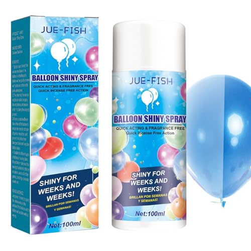 Huxibai Spray für Luftballons für Glanz – Produkt für Luftballons mit langanhaltendem Glanz-Effekt, Lösung 100 ml, dünn, wasserdicht, ohne Ausspülen, für Partys zu Hause, Garten, Geburtstage von Huxibai