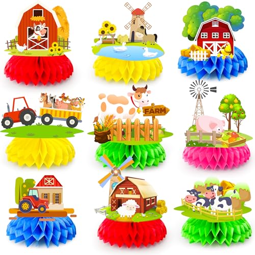Farm Animals Honeycomb Centerpieces, 9pcs Bauernhof Thema Honeycomb Tischdekorationen Bauernhof Thema Honeycomb Tafelaufsatz, Bauernhof Party Tischdekoration für Bauernhof Thema Dekorationen Farm Animals Honeycomb Centerpieces, 9pcs Bauernhof Thema Honeycomb Tischdekorationen Bauernhof Thema Honeycomb Tafelaufsatz, Bauernhof Party Tischdekoration für Bauernhof Thema Dekorationen von Huxolynifty